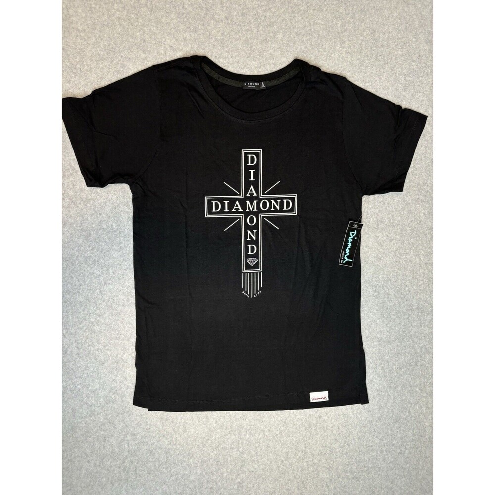 Women’s Diamond Supply Co. Skate Life Cross Black White Shirt Size Small NWT